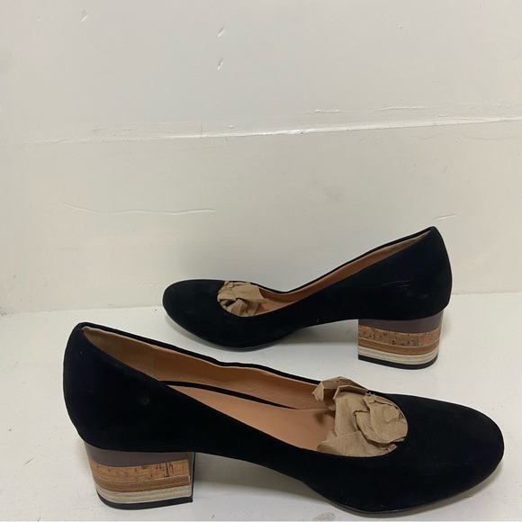 Women's Faryl by Farylrobin Bella Stack Block Heel Pumps Black Size 9 - Picture 9 of 11